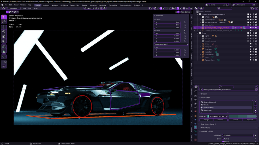 Open3DLab • Cyberpunk 2077 - Quadra Type-66 Avenger (Cycles